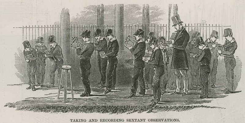 Greenwich Royal Hospital Schools; Szextáns megfigyelések felvétele és rögzítése alkotó: English School
