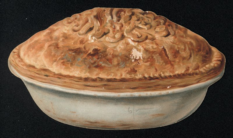 Üdvözlőlap egy pite alakú. (chromolitho) alkotó: English School