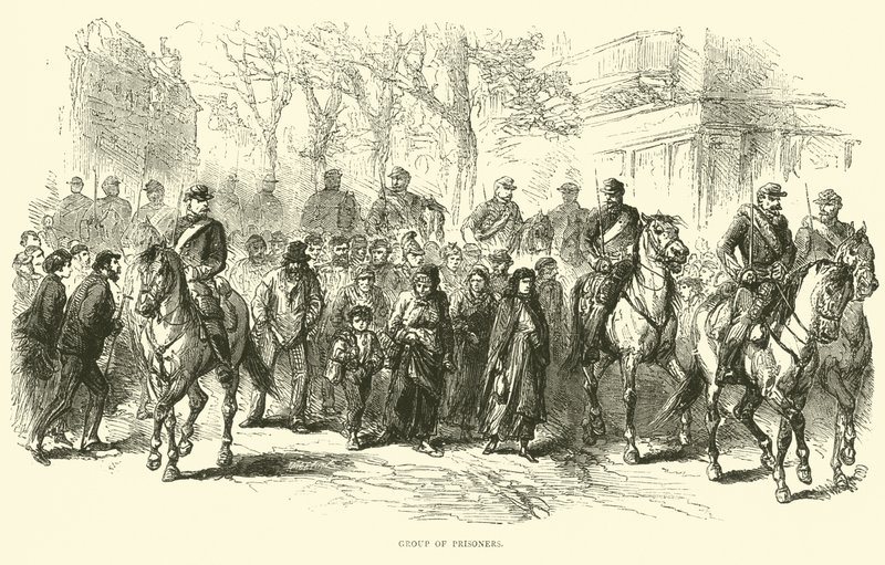 Fogolycsoport, 1871. április alkotó: English School