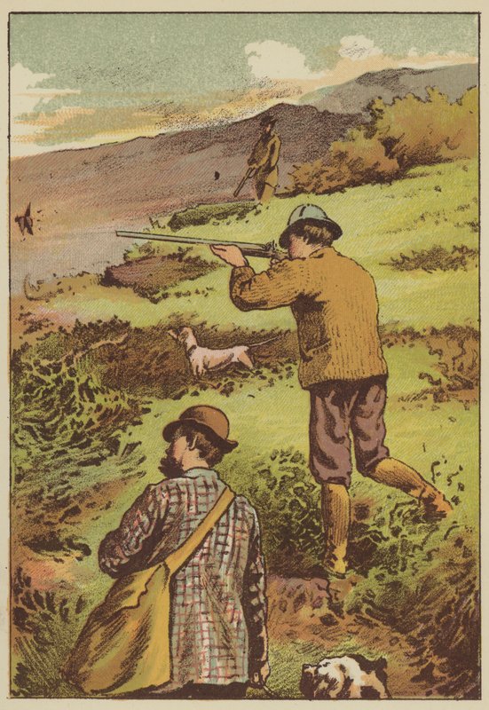 Nyírfajd kilövés (színes metszet) alkotó: English School