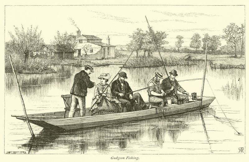 Gudgeon Fishing alkotó: English School