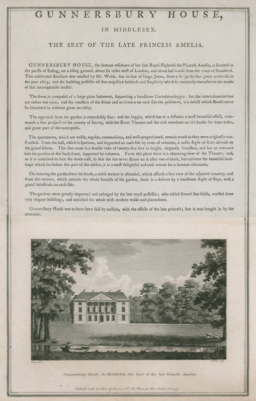 Gunnersbury House, Middlesex, a néhai Amelia hercegnő székhelye alkotó: English School