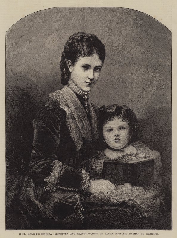 HIH Marie-Fedorovna, Cesarevna és Oroszország nagyhercegnője, Dagmar dán hercegnő (metszet) alkotó: English School