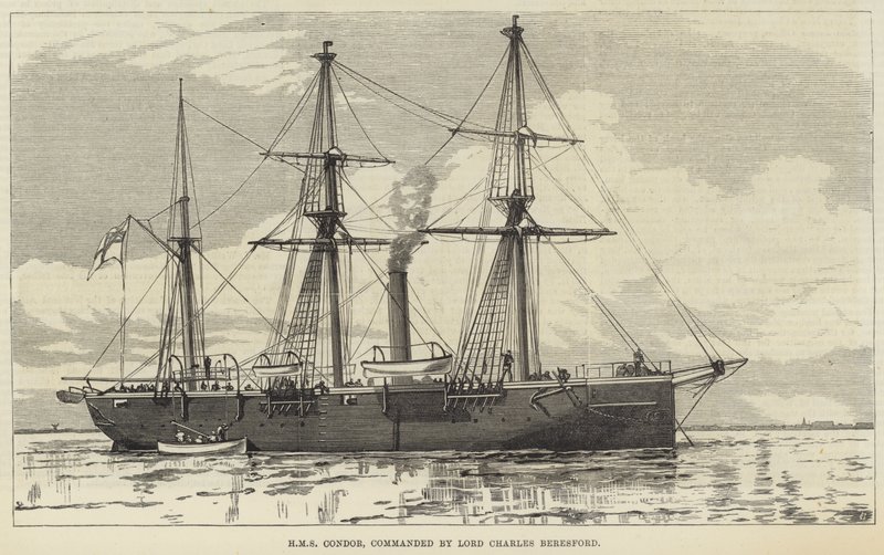 HMS Condor, Lord Charles Beresford parancsnoka (metszet) alkotó: English School