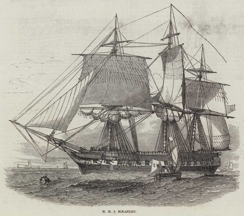 HMS Maeander (metszet) alkotó: English School
