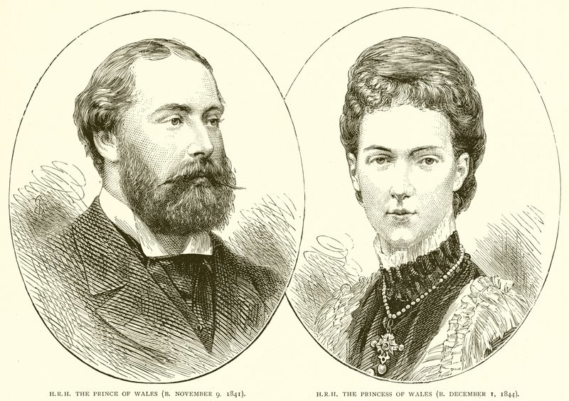 H.R.H. a walesi herceg (B. 1841. november 9.). H.R.H. a walesi hercegnő (sz. 1844. december 1.) alkotó: English School