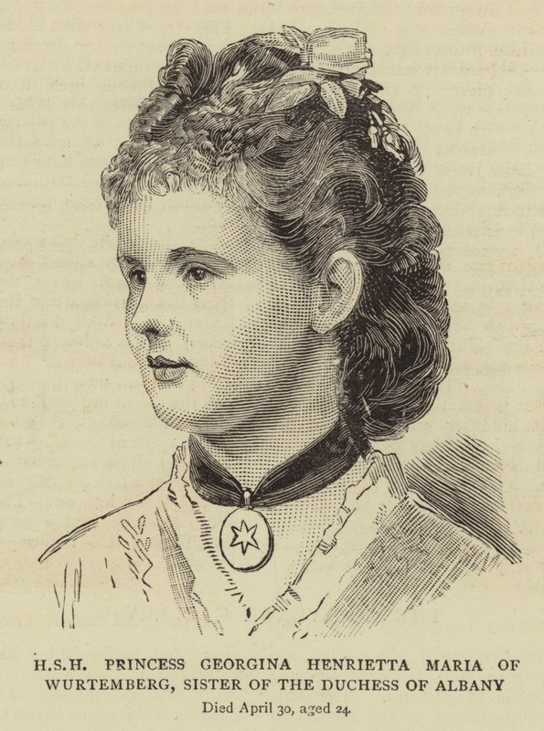 Georgina Henrietta Maria württembergi hercegnő, Albany hercegnő nővére (metszet) alkotó: English School