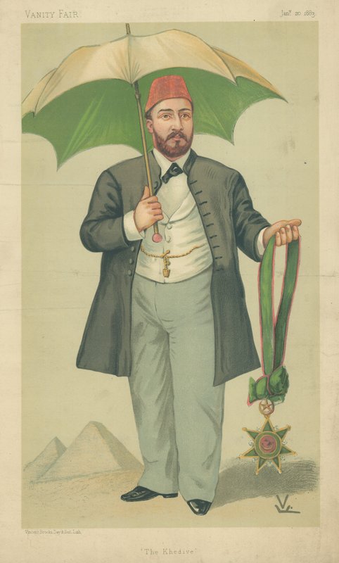 H H Mehemed Tewfik-Pasha, Khedive of Egypt, The Khedive, 1883. január 20., Vanity Fair rajzfilm alkotó: English School