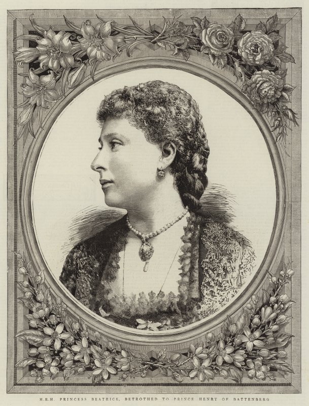 H R H Beatrice hercegnő, Battenbergi Henrik herceg jegyese (metszet) alkotó: English School
