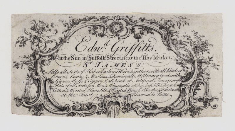 Rövidáru, Edward Griffitts, kereskedelmi kártya alkotó: English School