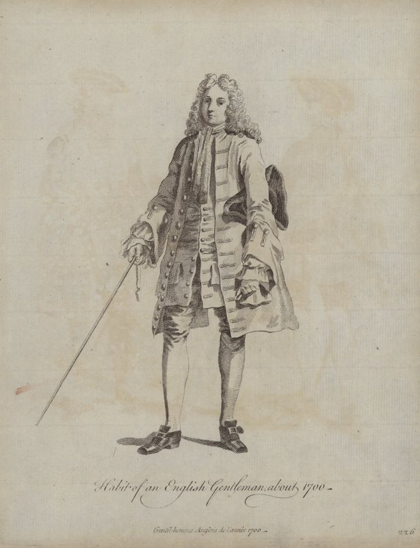Egy angol úriember szokásai 1700 körül (metszet) alkotó: English School