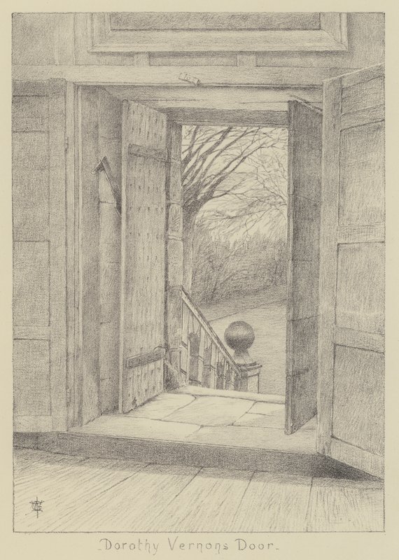Haddon Hall, Dorothy Vernon ajtaja (litho) alkotó: English School