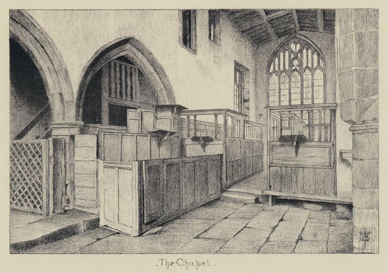 Haddon Hall, The Chapel (litográfia) alkotó: English School