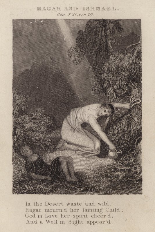 Hágár és Izmael, Genesis XXI, ver 19 (metszet) alkotó: English School