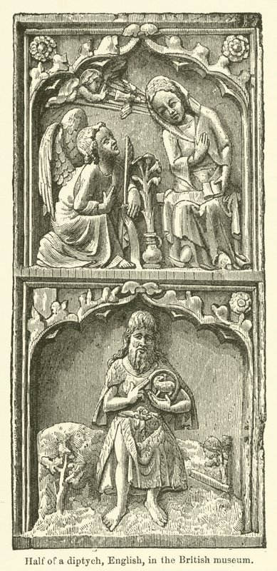 Diptichon fele, angol, a Brit Múzeumban (metszet) alkotó: English School