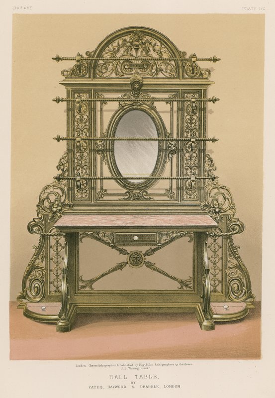 Hall Table Yates, Haywood és Drabble, London alkotó: English School
