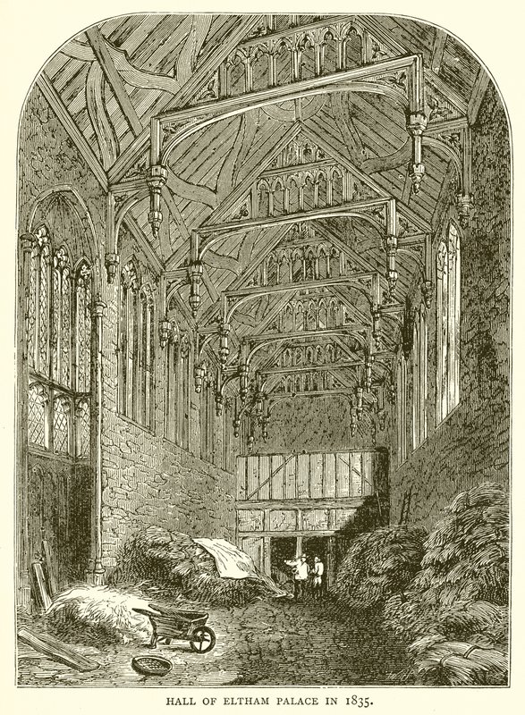Az Eltham-palota terme 1835-ben alkotó: English School