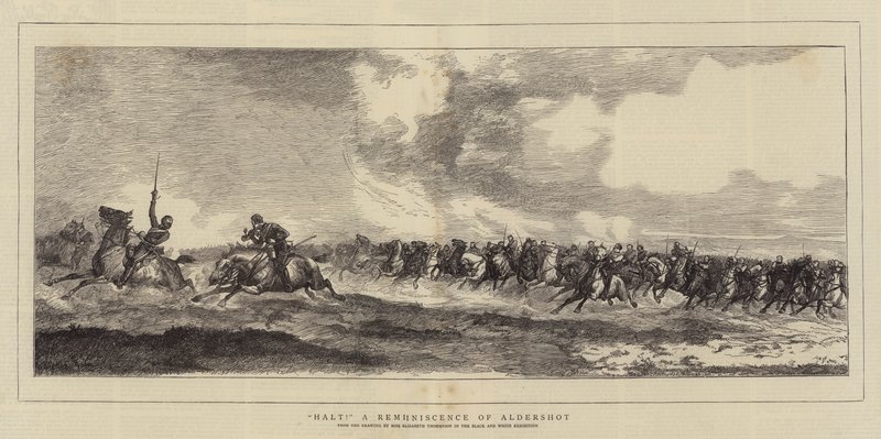 "Állj meg!", Aldershot visszaemlékezése (metszet) alkotó: English School