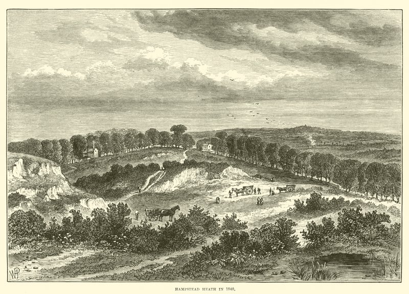 Hampstead Heath 1840-ben (metszet) alkotó: English School