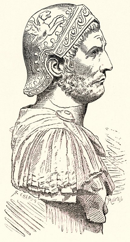 Hannibal, Victor Duruy Róma története című illusztrációja, 1884-ben (digitálisan javított kép) alkotó: English School