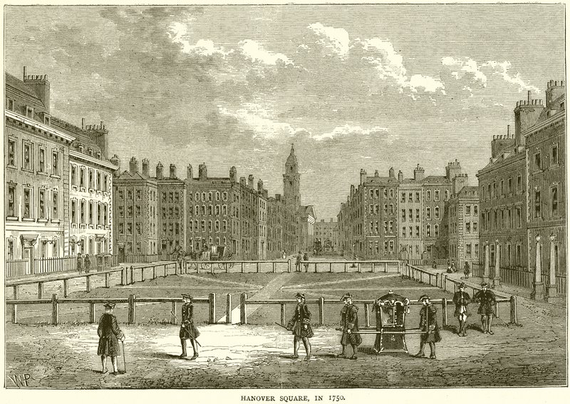 Hannover téren, 1750-ben alkotó: English School
