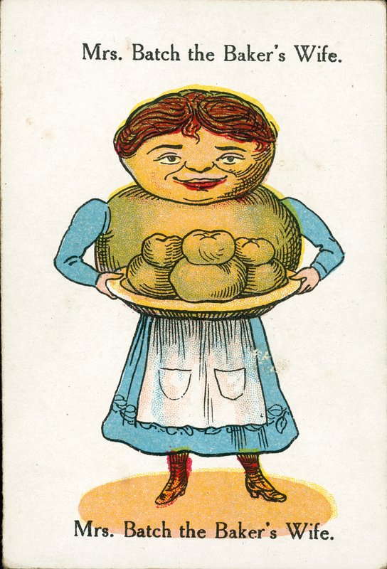 Boldog családok, 1920 körül: Batch asszony, a pék felesége (színes litográfia) alkotó: English School
