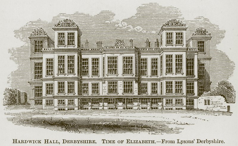Hardwick Hall, Derbyshire, illusztráció a The Comprehensive History of England-ből alkotó: English School