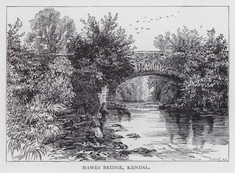 Hawes híd, Kendal (metszet) alkotó: English School