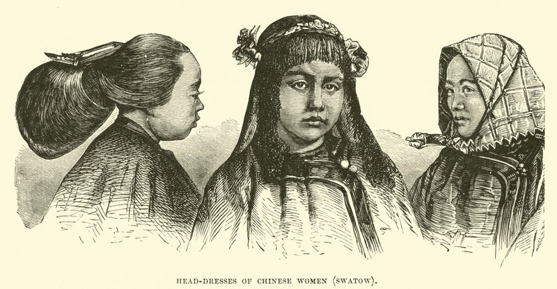 Kínai nők fejdíszei, Swatow alkotó: English School