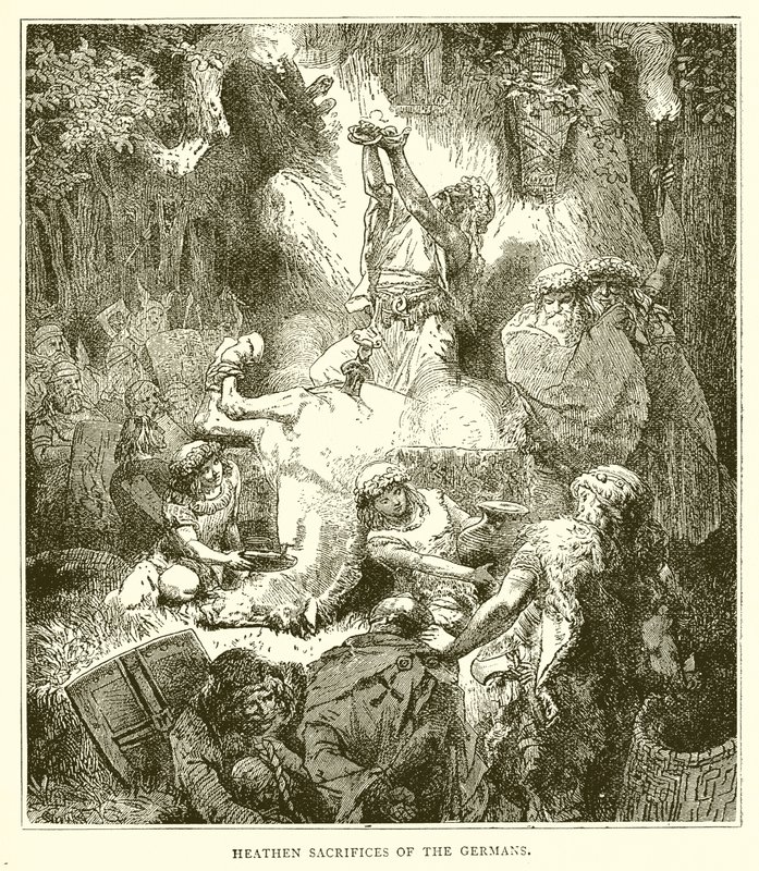 A németek pogány áldozatai alkotó: English School