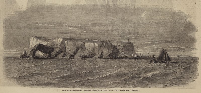 Helgoland, az Idegenlégió toborzóállomása (metszet) alkotó: English School