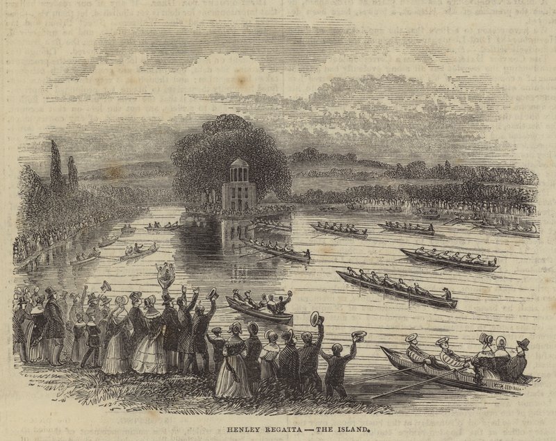 Henley Regatta, a sziget (metszet) alkotó: English School