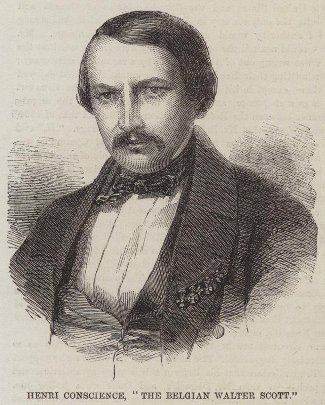 Henri Conscience, "A belga Walter Scott" (metszet) alkotó: English School