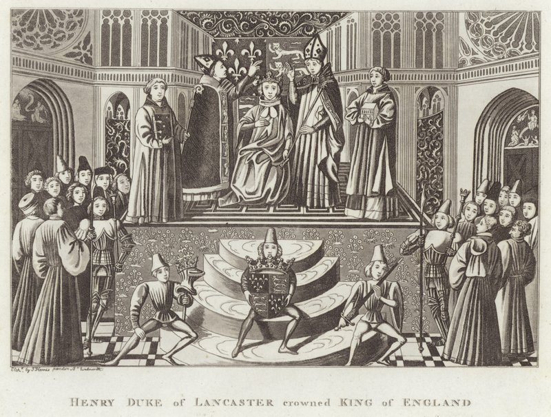 Henrik Lancaster hercegét angol királlyá koronázták alkotó: English School