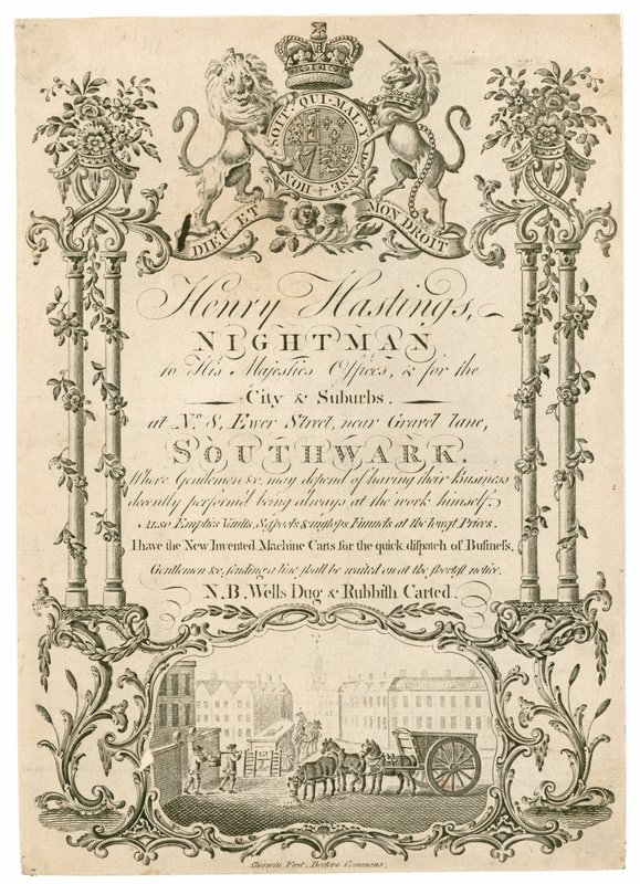 Henry Hastings, Nightman, kereskedelmi kártya alkotó: English School