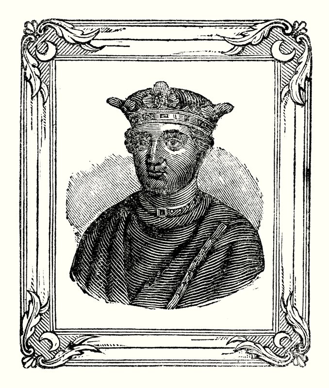II. Henrik 1131-ben született, 1154-ben koronázták meg, és 1189-ben halt meg (metszet). alkotó: English School