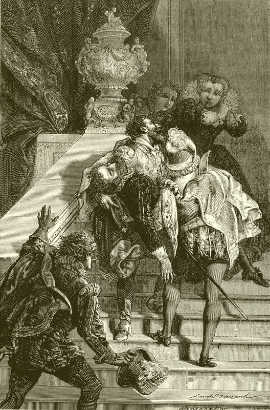 IV. Henrik megsebesült, a Louvre-ba vitték alkotó: English School