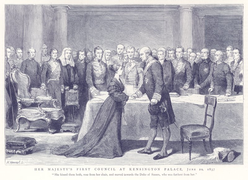 Őfelsége első tanácsa a Kensington-palotában, 1837. június 20-án alkotó: English School