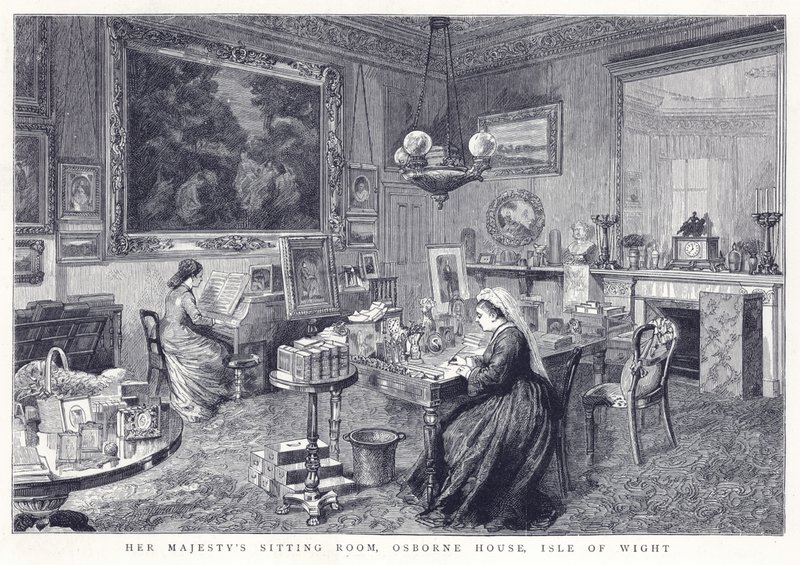 Őfelsége nappalija, Osborne House, Wight-sziget alkotó: English School