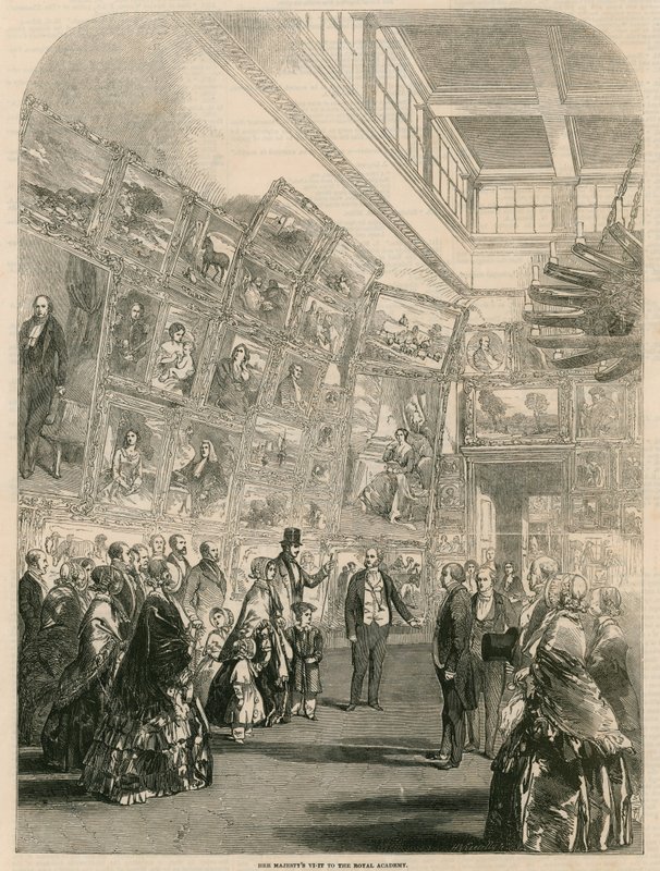 Őfelsége látogatása a Királyi Akadémián alkotó: English School