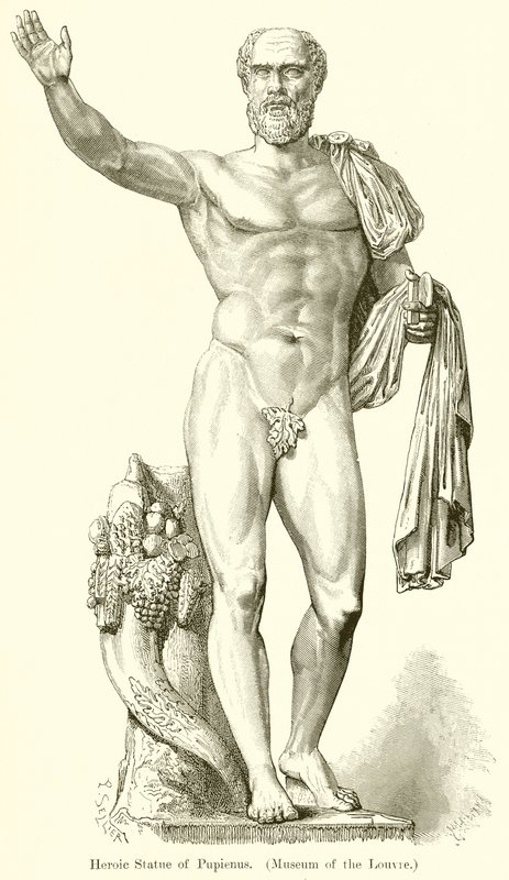 Pupienus hősi szobra. (Louvre Múzeum) alkotó: English School
