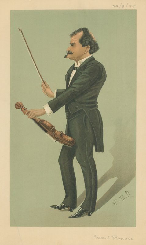 Herr Eduard Strauss, 1895. augusztus 29., Vanity Fair rajzfilm alkotó: English School