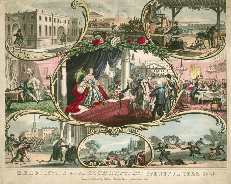 Hieroglifák az eseménydús 1839-es évre alkotó: English School