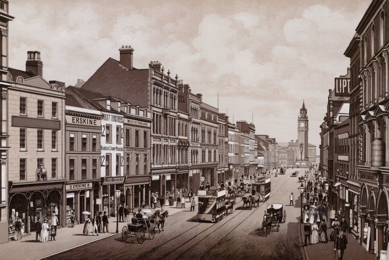 High Street, Belfast (litho) alkotó: English School