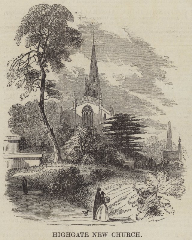 Highgate New Church (metszet) alkotó: English School