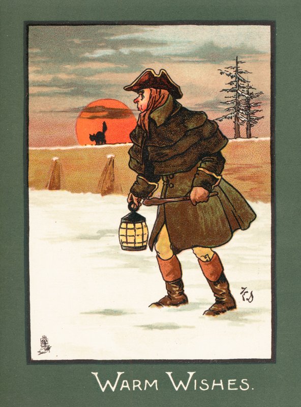 Highwayman hóban, karácsonyi kártya alkotó: English School