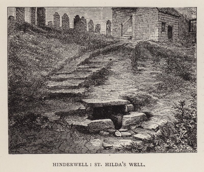 Hinderwell, Szent Hilda kútja (metszet) alkotó: English School