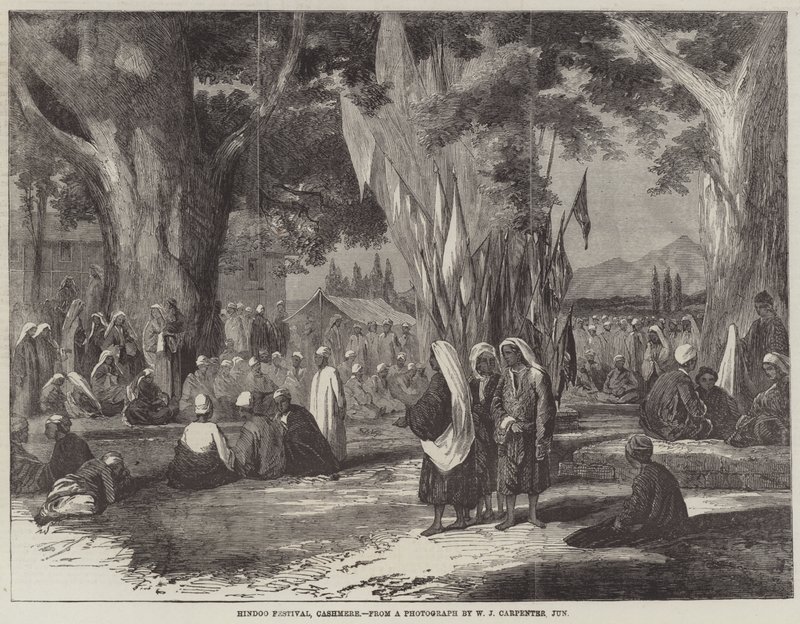 Hindoo Fesztivál, Kasmír (metszet) alkotó: English School