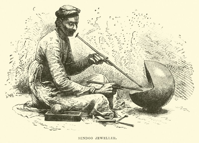 Hindu ékszerész alkotó: English School