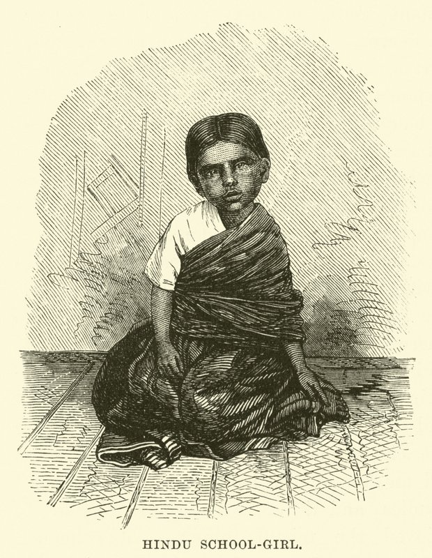 Hindu iskoláslány alkotó: English School